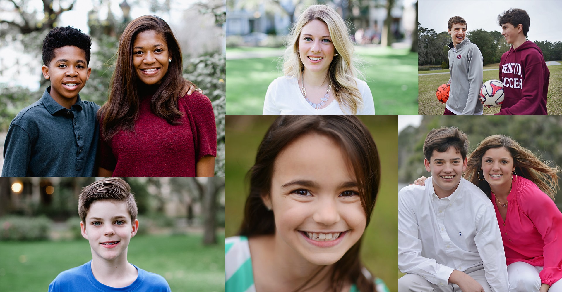 Collage of patients that have a new smile from our experts of Orthodontics Savannah GA